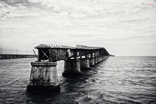 Key West, bridge, high way, road, wind, fuhrmann art